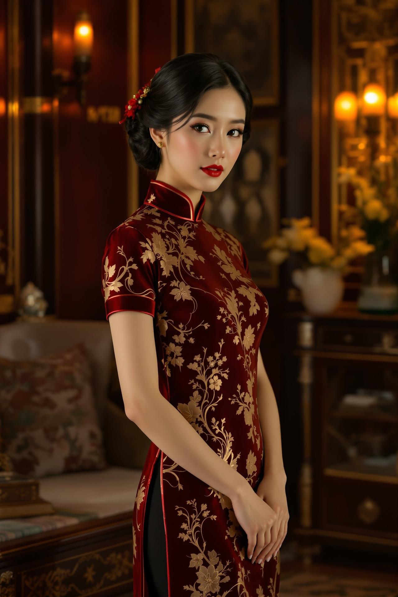 网红福利姬 - 老上海风情的复古旗袍写真 - 复古风写真 - 网红福利姬网